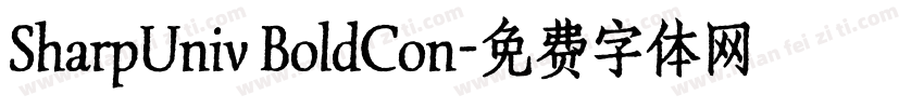 SharpUniv BoldCon字体转换
